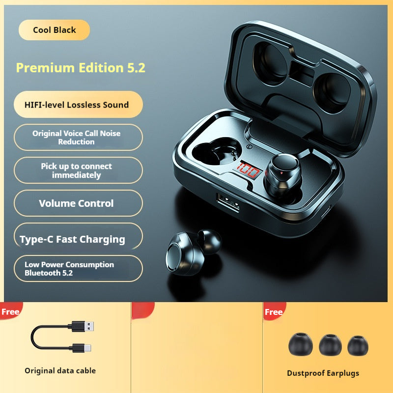 Wireless Bluetooth Earbuds with LED Display – Long Battery Life