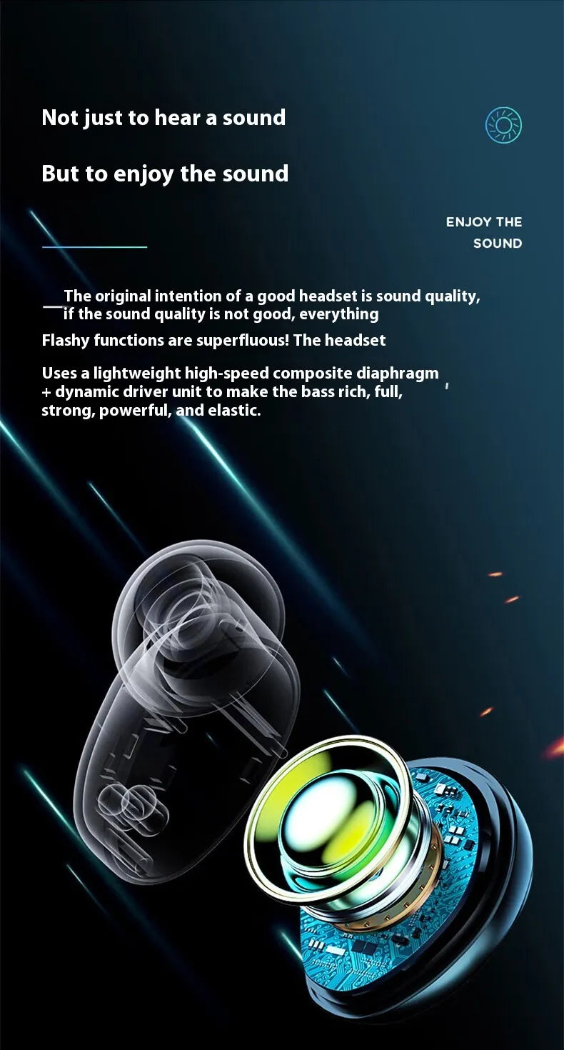 Wireless Bluetooth Earbuds with LED Display – Long Battery Life