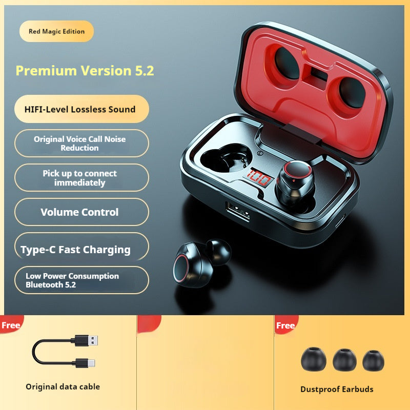 Wireless Bluetooth Earbuds with LED Display – Long Battery Life